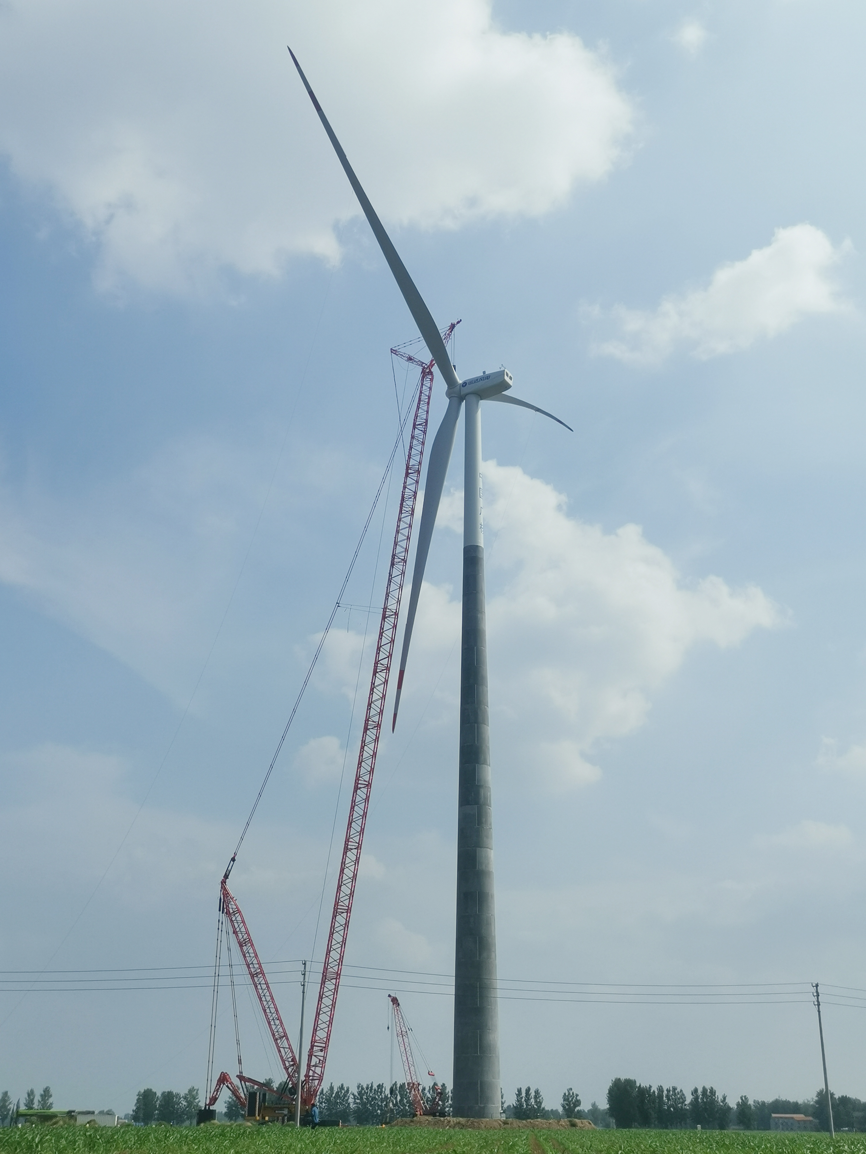 公司首台！150米混塔机组顺遂并网