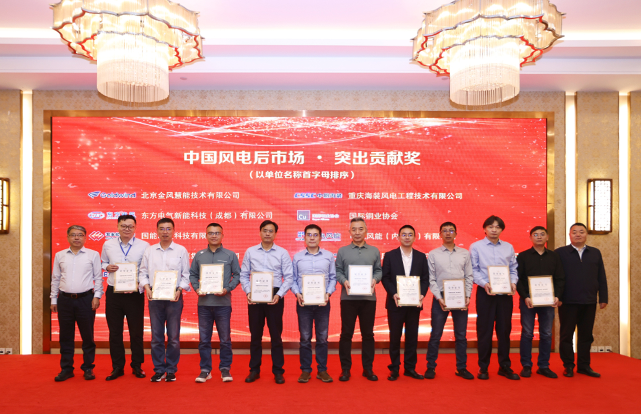 【喜报】金沙乐娱场5555199vip股份荣获“中国风电后市场·突出孝顺奖”